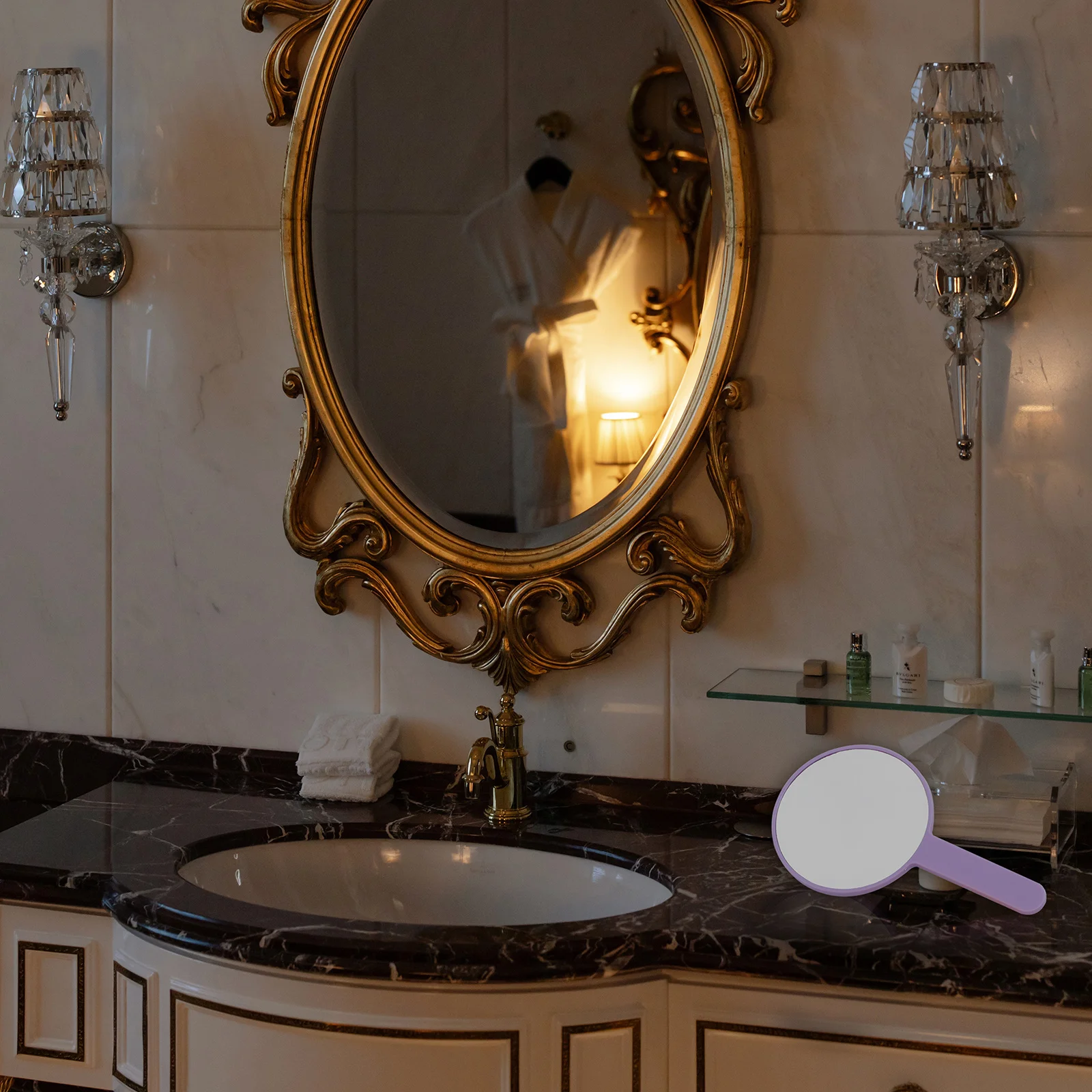 10 stuks draagbare ronde spiegels draagbare compacte make-upspiegels reizen make-upspiegel enkelzijdig handvat handspiegel