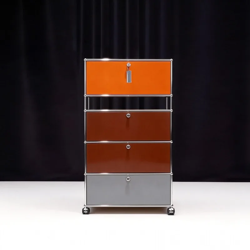 chest living room storage locker stainless steel module three-bucket cabinet