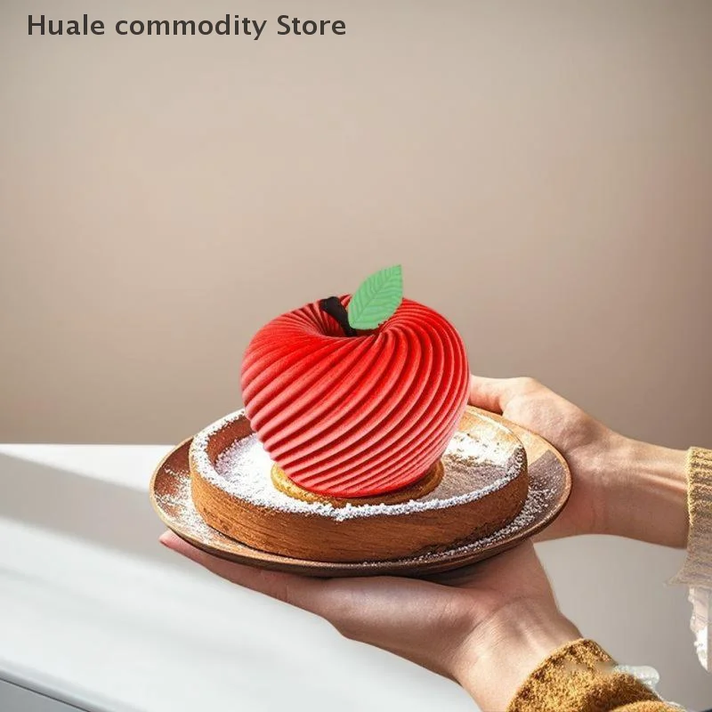 Stampo in silicone per torta mousse di mele a spirale, pasticceria francese, cioccolato, Natale, San Valentino, vacanza