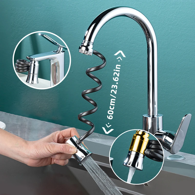 蛇口引き出し式エクステンダータップ多機能水出口防沫水引き出し式可動蛇口エクステンダーキッチンシンク用
