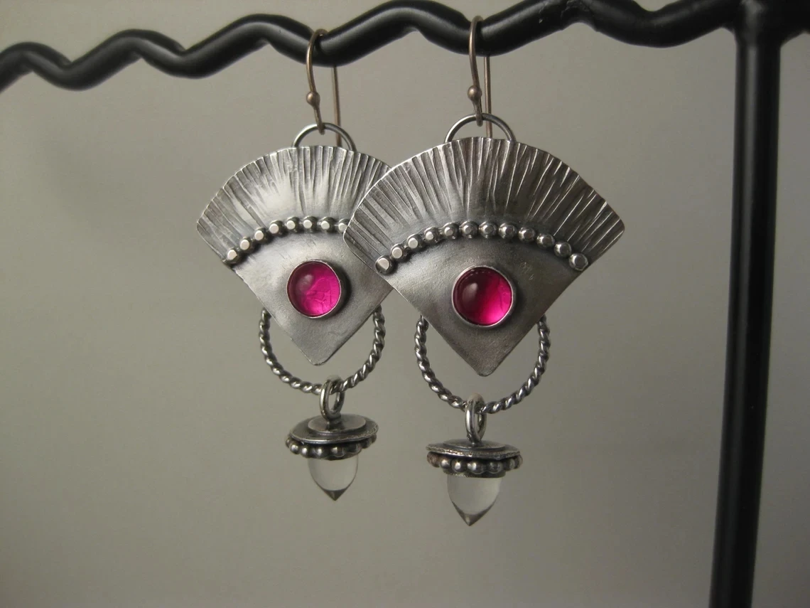 Boho Unique Earrings For Women Handmade Ancient Design Natural Drop Hook Earrings Mother Day Gift