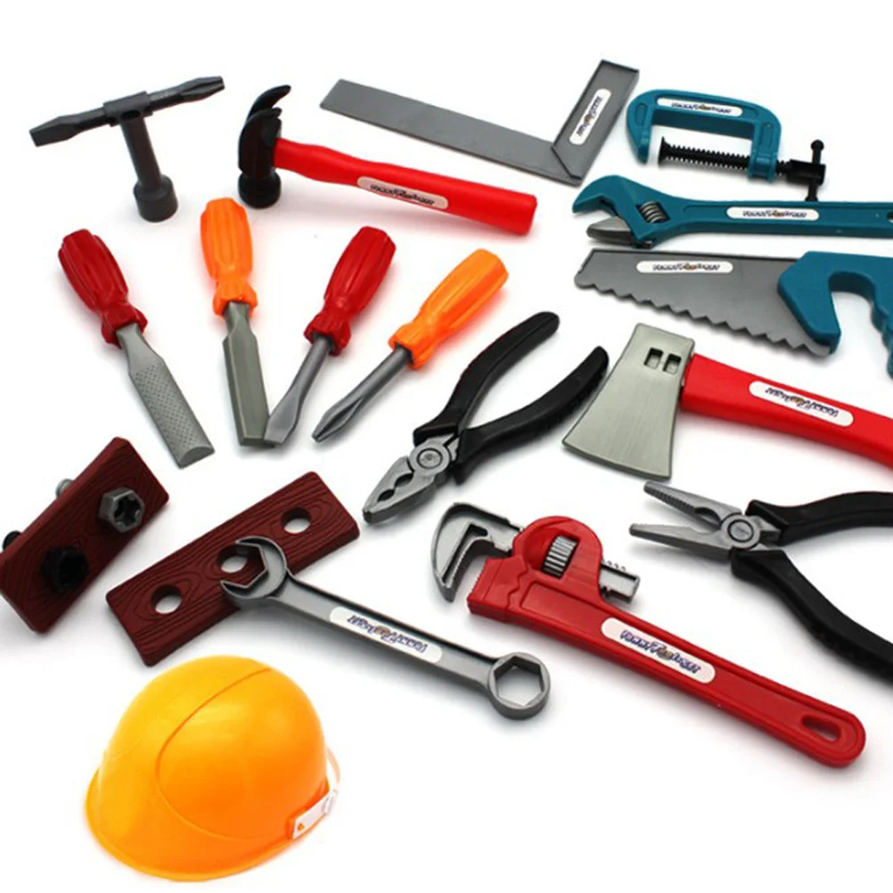 22 pçs conjunto de dramatização engenheiro desenvolver criatividade capacidade de pensamento perfeito fingir jogar presente educacional crianças construtor conjunto de ferramentas