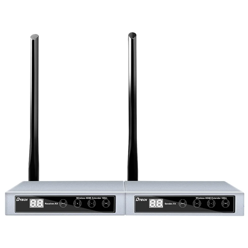 DTECH أحدث موسع HDMI بحلقة 100 متر محدث HD hdmi جهاز إرسال واستقبال لاسلكي TX RX Hdmi موسع إيثرنت واي فاي