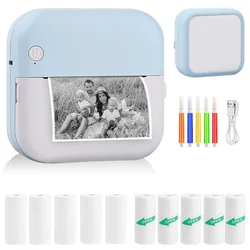 Mini impresora, impresora fotográfica térmica portátil, máquina para hacer pegatinas sin tinta para notas, fotos, pegatinas, etiquetas