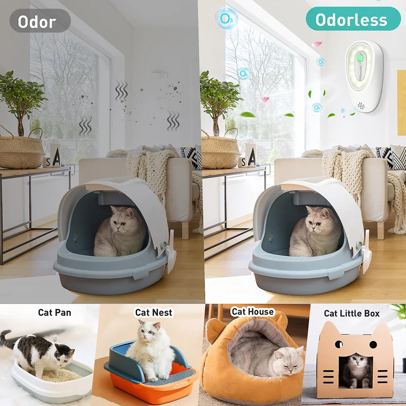 Smart Pet Odor Purifier For Cats and Dogs Litter Box Deodorizer Dog Toilet Rechargeable Air Cleaner Pets Deodorization