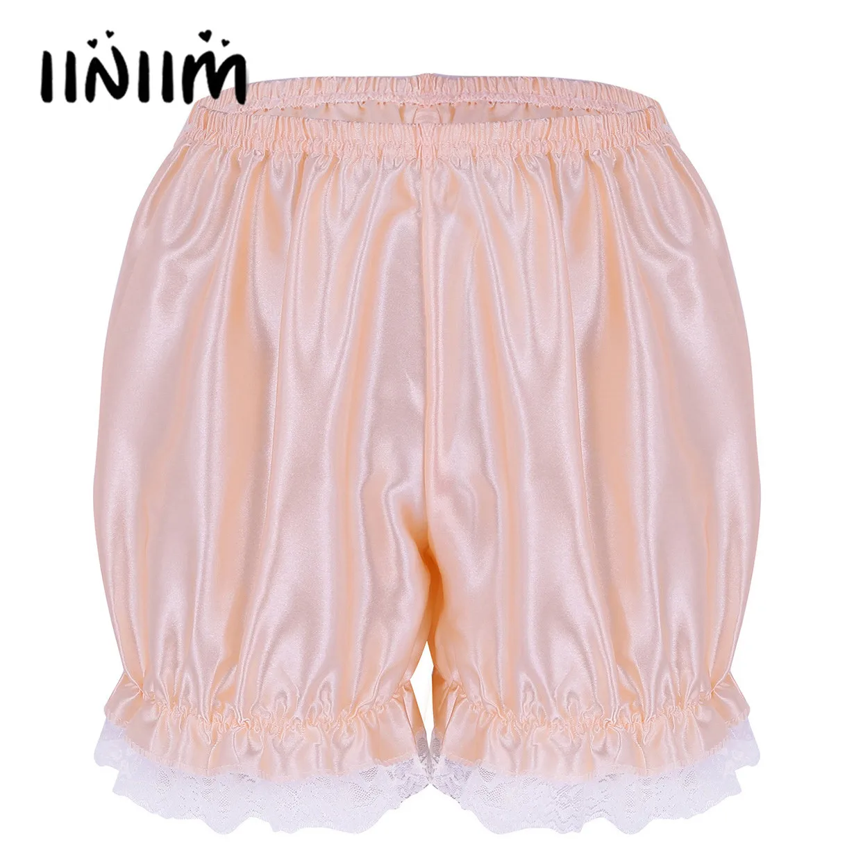 Giày Bé Gái Phối Ren Viền Sáng Bóng Bí Ngô Bloomers Quần Short Vải Bố Dày Dặn Thoáng Khí Vintage Quần Lót Quần Dễ Thương An Ninh Quần Ngắn