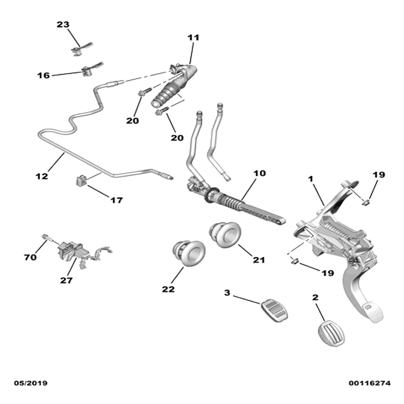 Clutch Master Cylinder For Peugeot 2008 Ll 208 Ll Citroen C4 Lll C4X DS3/DS3 Crossback Jeep Avenger (J2) 9824255480-N25R