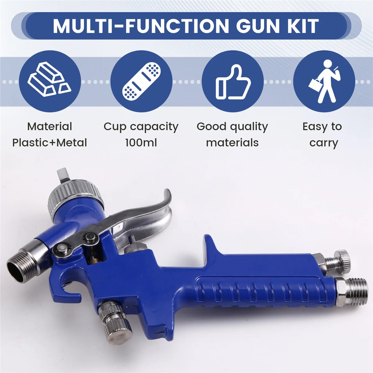 ABNJ Professional 0.8MM/Nozzle H-2000 Mini Air Paint Airbrush HVLP for Painting Car Aerograph Airbrush