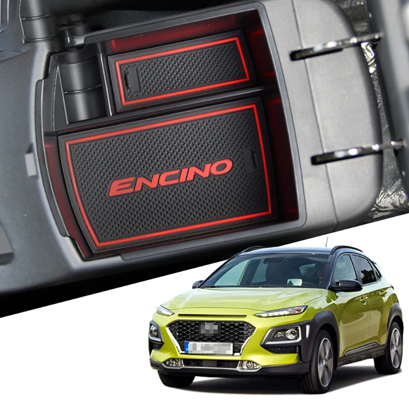 

Car Armrest Storage Box For Hyundai Kona Encino 2017 - 2021 Center Console Storage Organizer Container Tray Auto Accessories