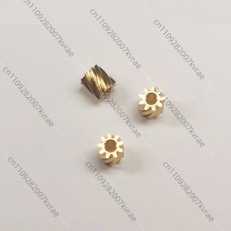 0.4 mode 9-tooth helical gear, 0.4M small module helical gear, cylindrical metal motor shaft for model