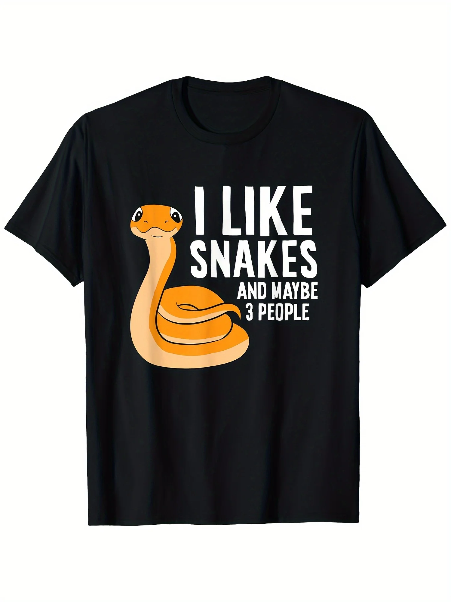 Herren-T-Shirt – I Like Snakes and Maybe 3 Reptile Enthusiast Tee