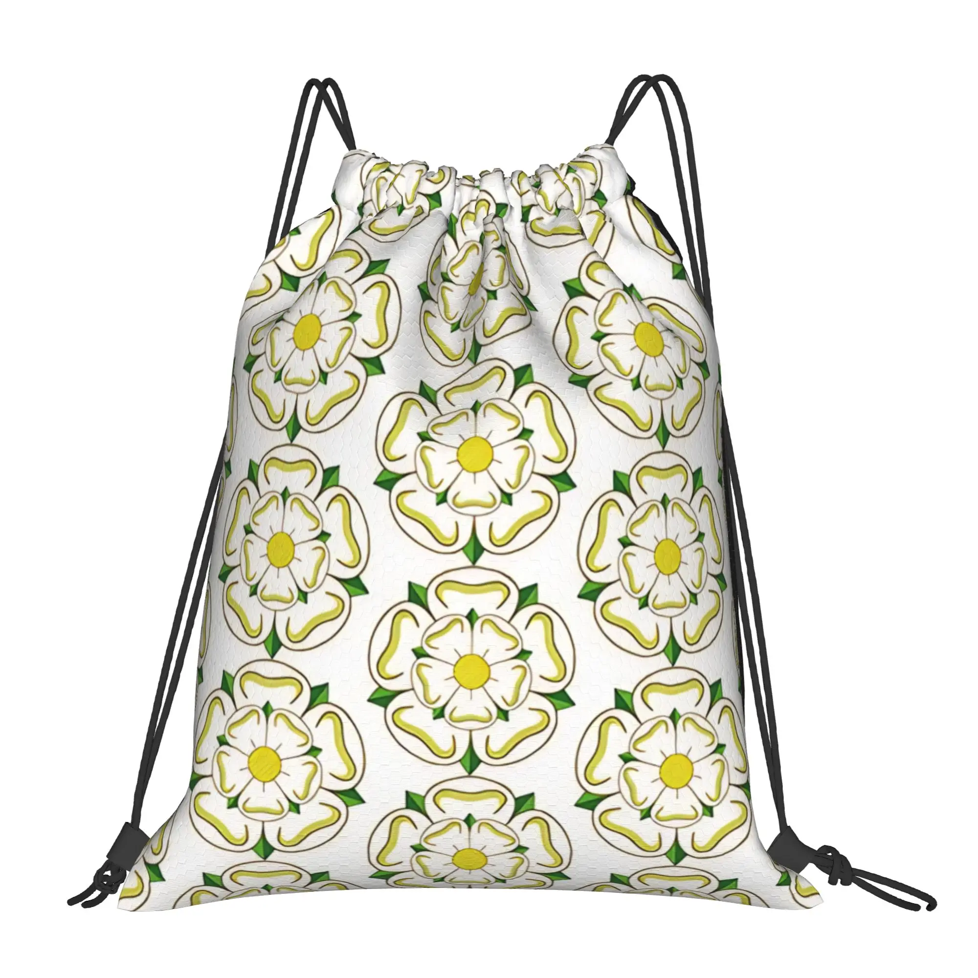 England Rose Yorkshire Rose  Portable Travel Riding Gym Drawstring Storage Sporty Backpacks