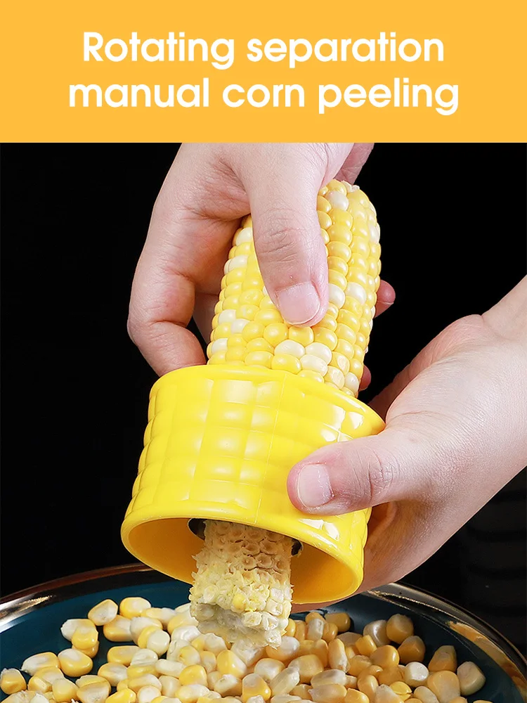 Kitchen Gadget Fast Corn Cob Separator Portable Corn Peeler Fruit Vegetable Tool Stainless Steel Corn Cob Stripper Remove Cutter