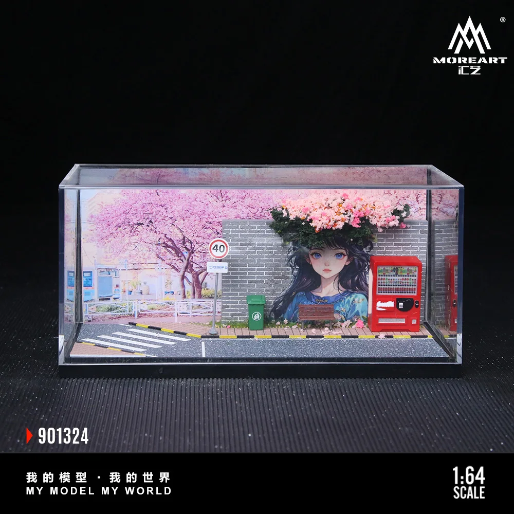 

X-T 1:64 Internet Celebrity Check-in Wall Scene Parking Lot Diorama For Display&Collection&Gift