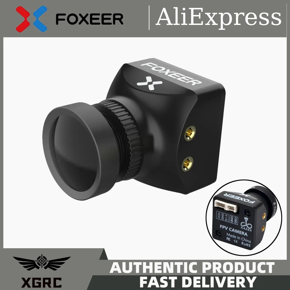 

22*22mm Foxeer Razer Mini HD 5MP 2.1mm M12 1200TVL PAL NTSC Switchable 4ms Latency FPV Camera 2-6S for FPV Racing Drone DIY