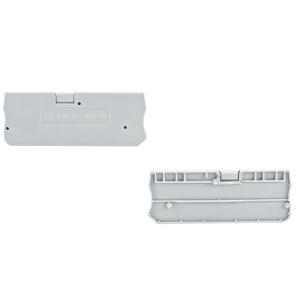 1 Piece D-PT1.5-QUATTRO End Cover for PT 1.5-QUATTRO Din Rail Terminal Blocks End Plate L63.8 x H24.6 x W2.2mm