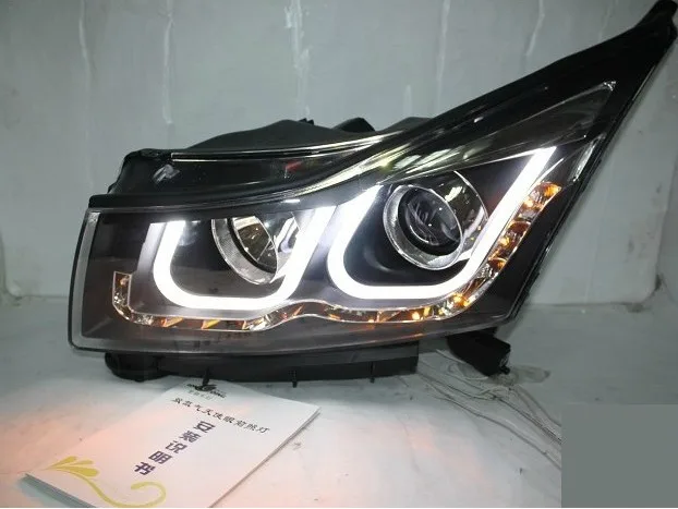 Car Bumper lamp for chevrolet Cruze Headlight 2009 2010 2011 2012 2013 DRL Bi Xenon Lens HID Fog Lamp cruze Taillight