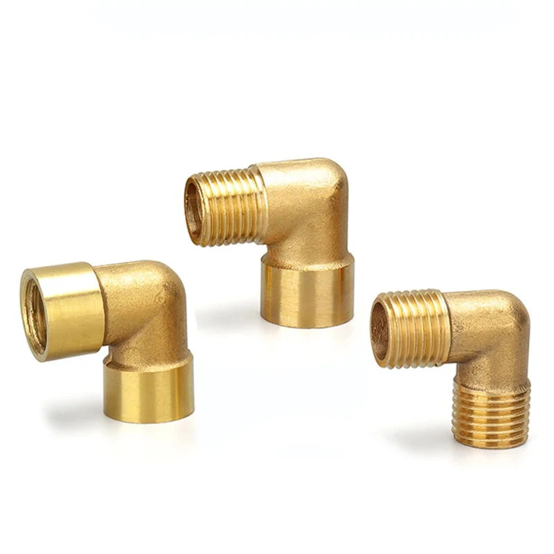 1/8" 1/4" 3/8" 1/2" Female x Male Thread 90 Deg Brass Elbow Pipe Fitting Connector Coupler For Water Fuel Copper