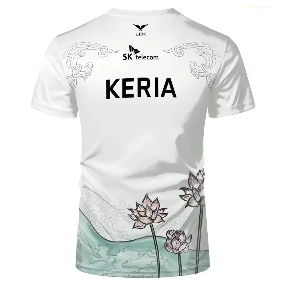 새로운 T1 E-스포츠 클럽 페이커 스페셜 리미티드 에디션 리그 오브 레전드 T1 트렌디 3D 티셔츠 게이밍 스포츠 유니섹스 탑 남성 의류