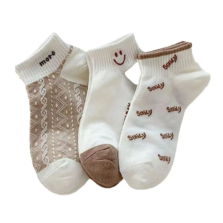 5 أزواج من الجوارب النسائية الصيفية الرقيقة الكورية الدوبامين الجوارب لطيف اليابانية طالب الرياضة الكاحل الجوارب المنخفضة قطع الجوارب