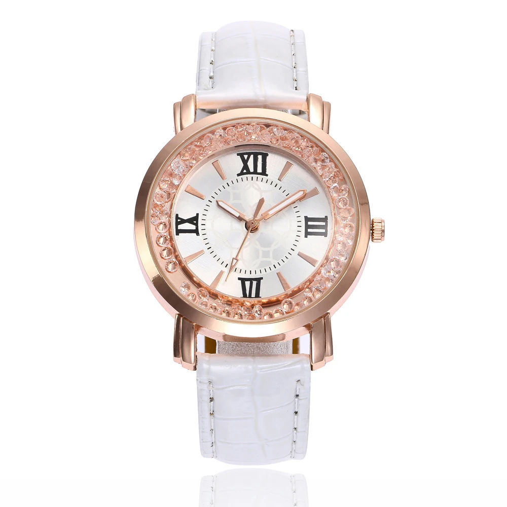 2024 Luxury Women Watch Fashion Leisure Set   Ladies Leather Quartz Wristwatch