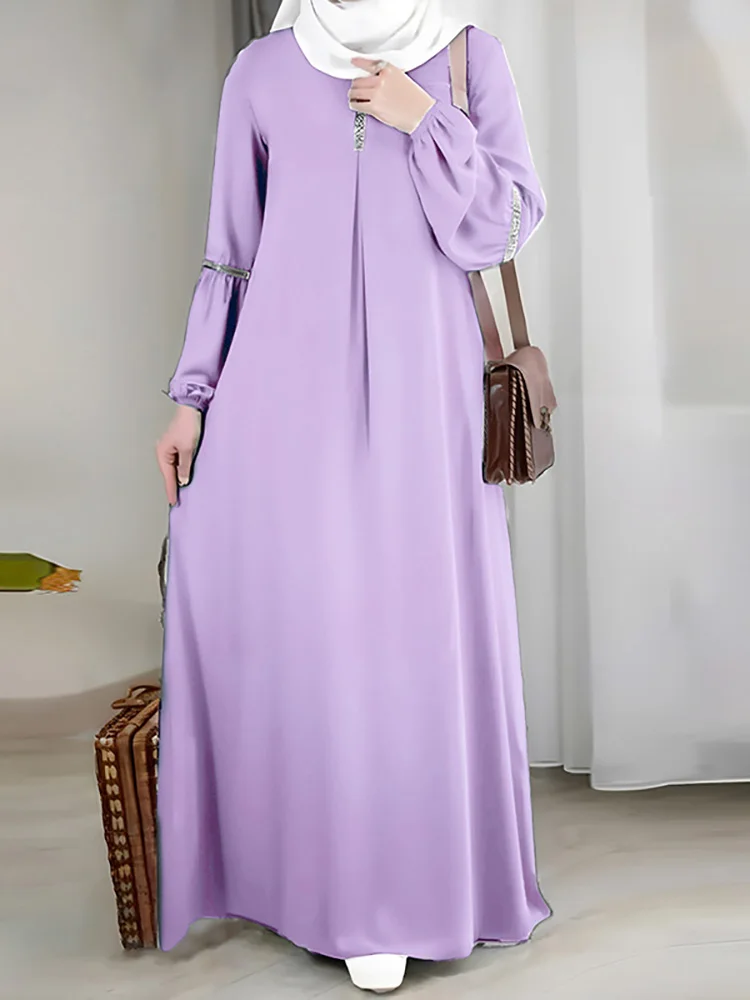 Abaya with Sequins for Muslim Women, Casual Islamic Clothing, Long Dress, Ramadan, Dubai, Turkish Modest Prayer Abayas, 2023