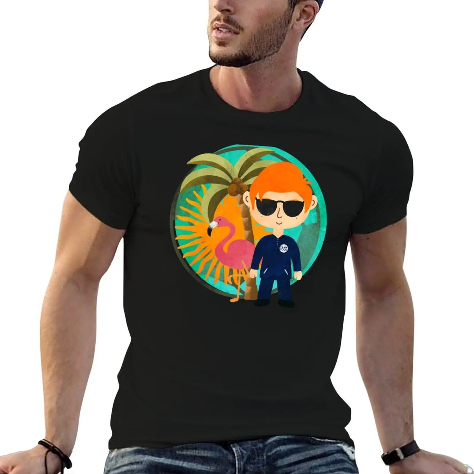 Cute Argentina Conan O’Brien Must Go Tropical Football Pattern T-Shirt anime t shirts oversize t shirt custom print T-Shirt