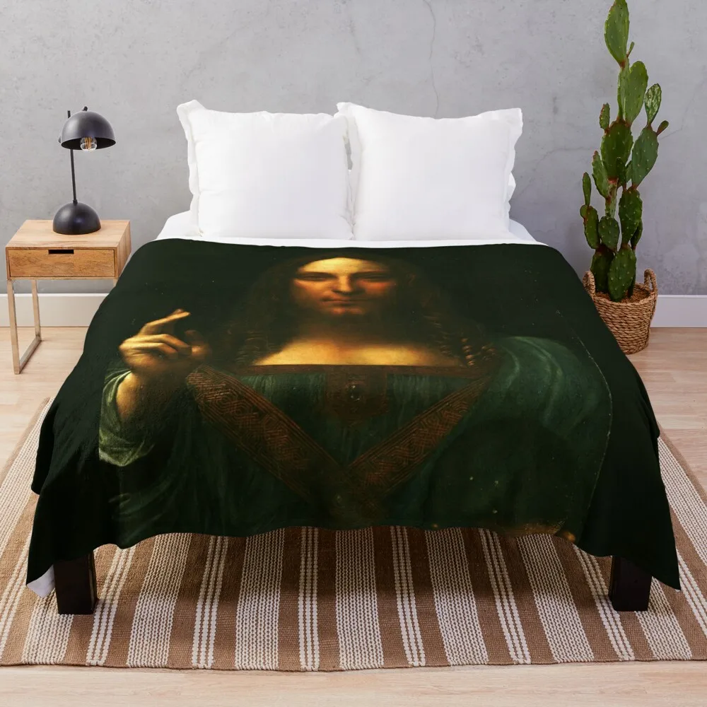 

Salvator Mundi by Leonardo Da Vinci The Most High-priced Painting Sold in The World Throw Blanket Baby Polar Blankets