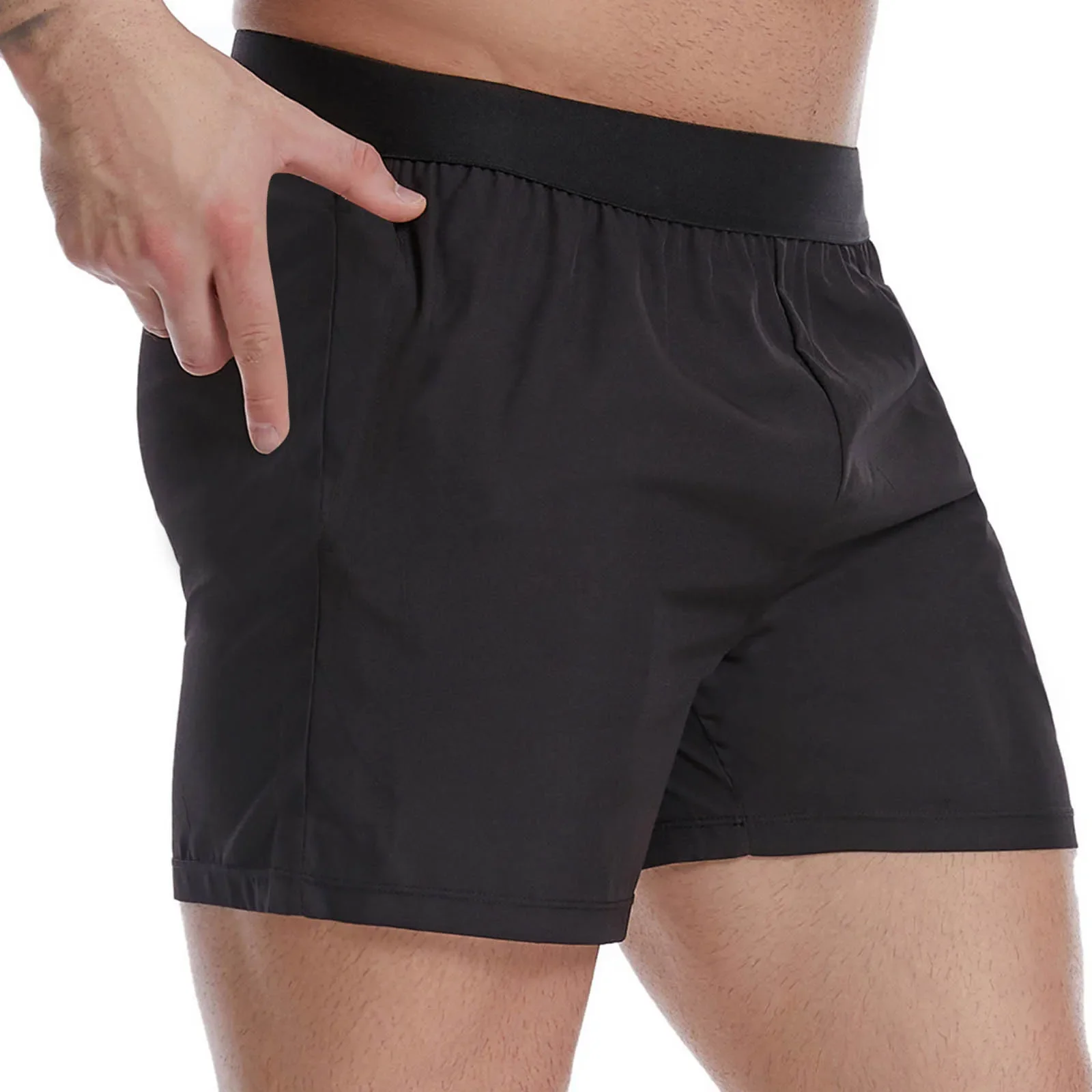 2023 Summer New Gym Jogging Exercise Shorts Men\'s Sports Fitness Quick-drying Multiple Pockets Running Shorts Beach Trunks