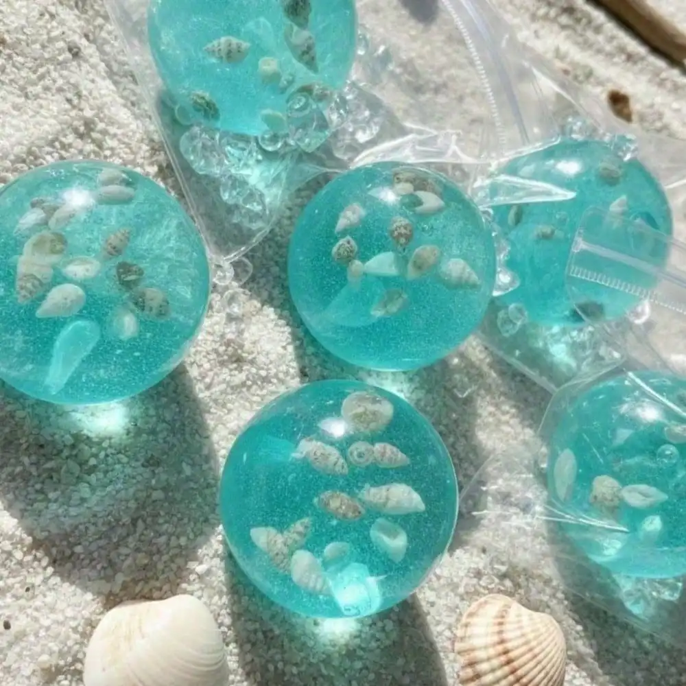 Coconut Oil Handmade Squishy Ball - Ice Skin Texture, Ultra-Soft Slow-Rise Stress Relief Toy, Handcrafted Fidget For Calm & Relaxation Cool Icy Skin & Ultra Soft Texture Portable Stress Relief for Office
