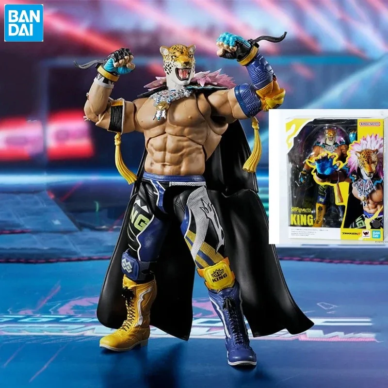 Caja Original Bandai SHF TEKKEN 8 La ira de la bestia KING figura kit de modelo terminado Anime juguetes de acción completa regalos en choque