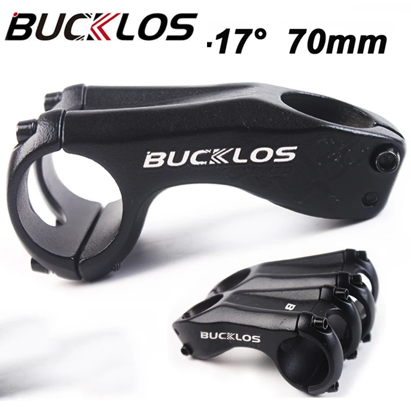 BUCKLOS Negative Bike Stems 17 Degree 70mm Bike Handlebar Table Stem Aluminum Alloy Bicycle Handles Power  MTB Bike Table Part