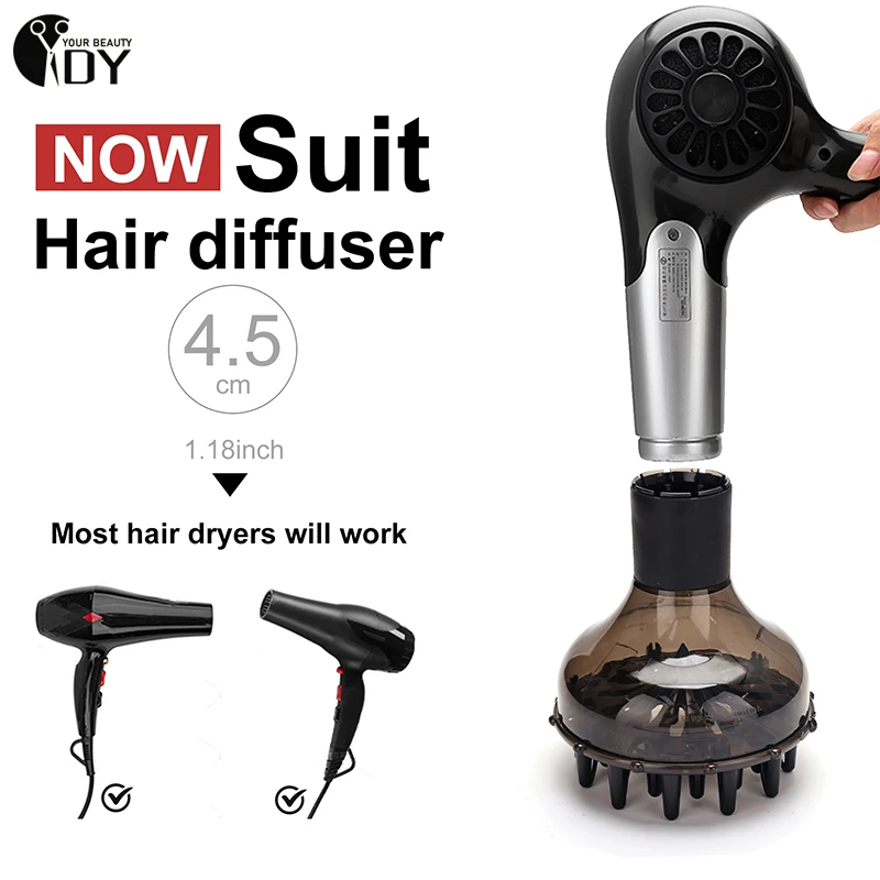 

Universal Dryer Diffuser Barbershop Cover Temperature Resistant Large Wind Drying Hairdryer Barber Household Styling Blower Tool