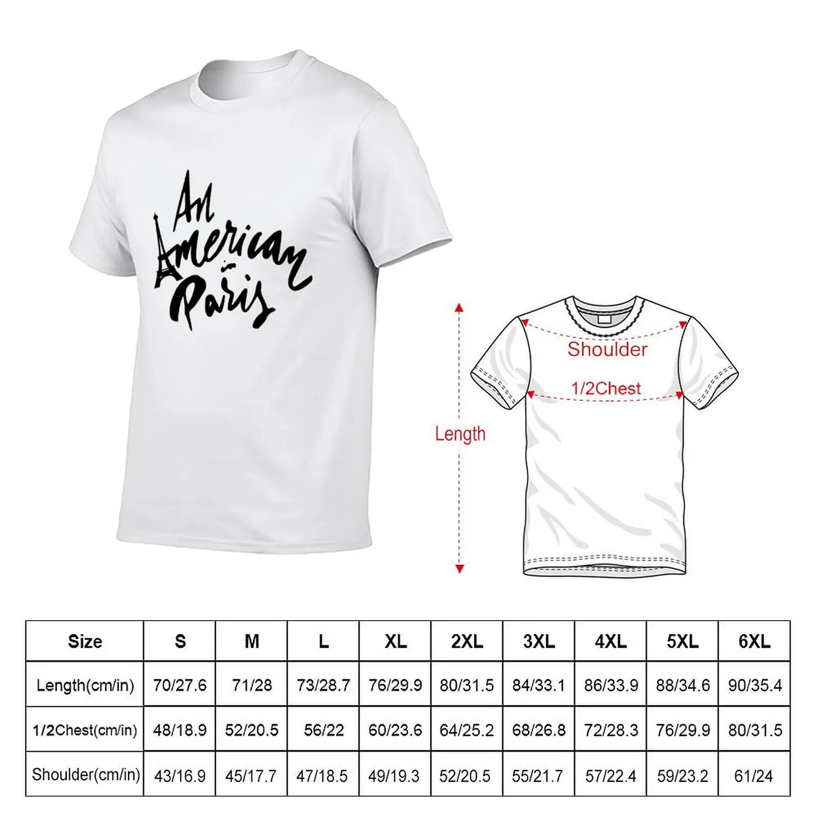 An American in Paris T-Shirt man t shirt luxury t shirt man designer T-Shirt