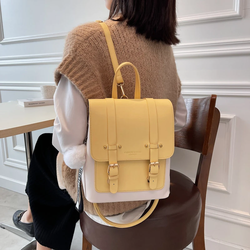 Fashion Women Backpack Female High Quality Leather Small Book School Bags for Teenage Girls Sac A Dos Travel Rucksack Mochilas