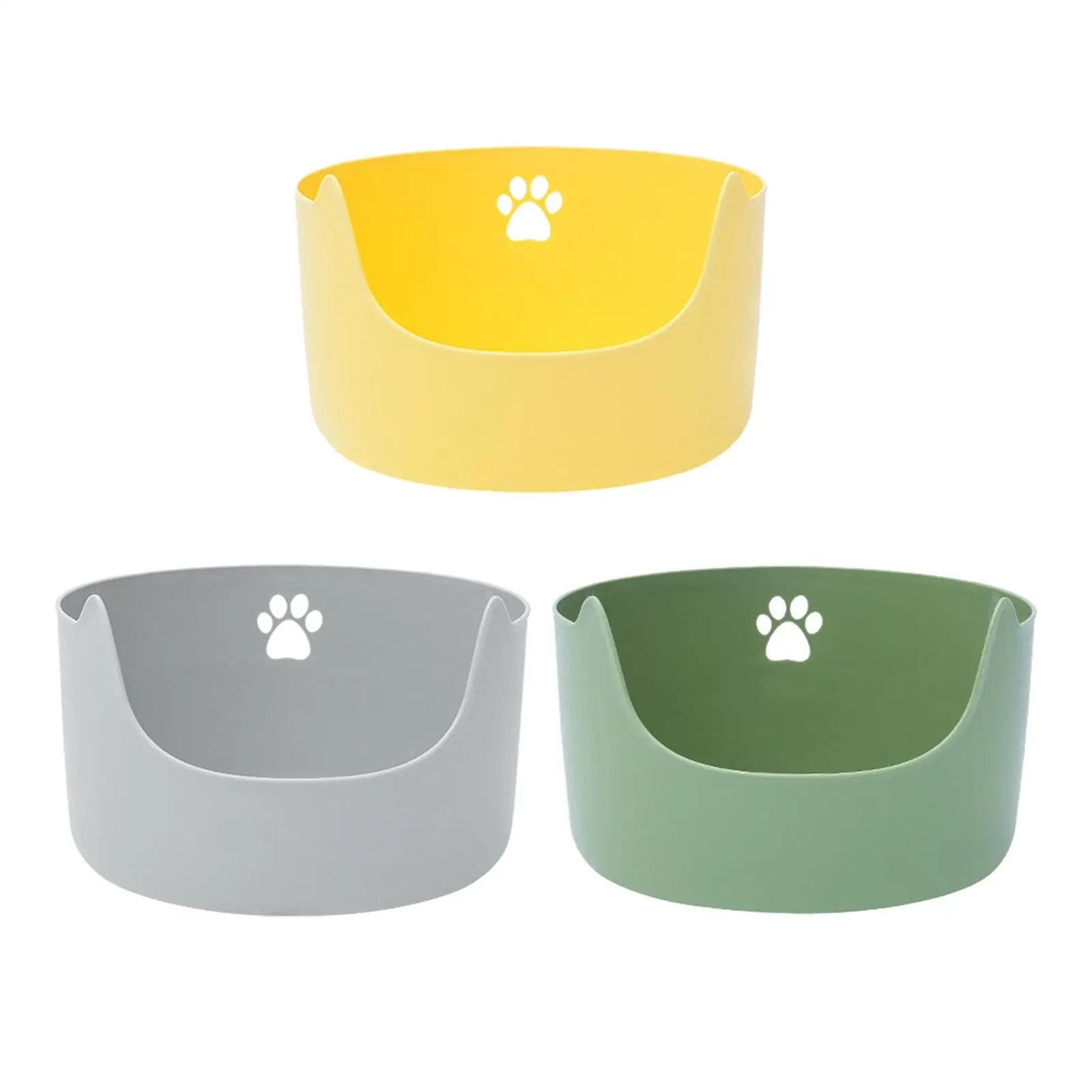 

Open Cats Litter Tray with High Sides Nonstick Anti Splashing Durable Cats Litter Pan Shape Lowered Front Sifting Litter Boxes