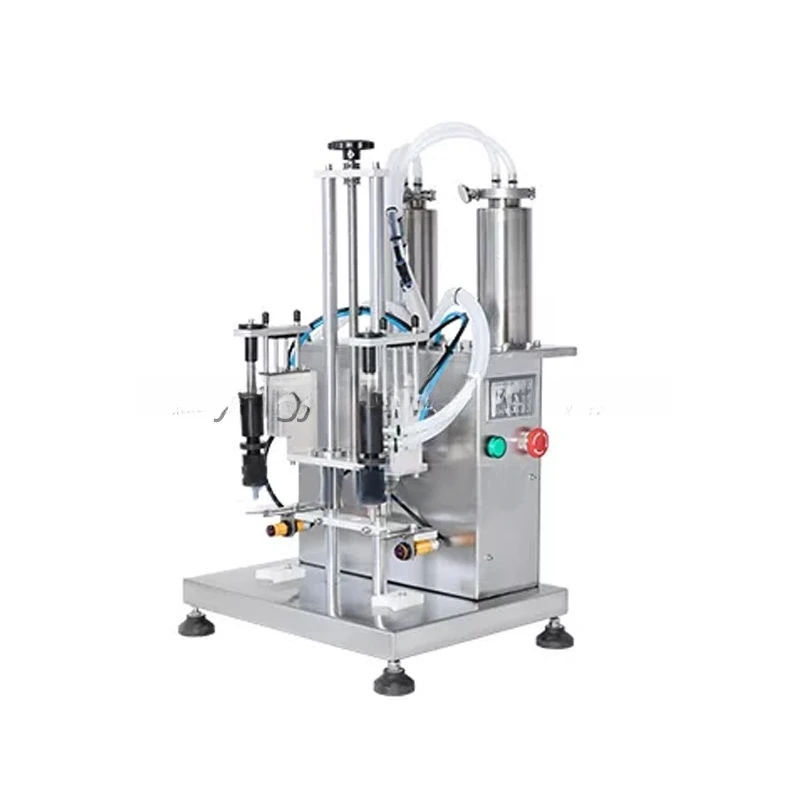 Semi Automatic Desktop 1/2/4 Nozzle Water Drinks Beverage Filler Perfume Bottle Liquid Vacuum Filing Machine