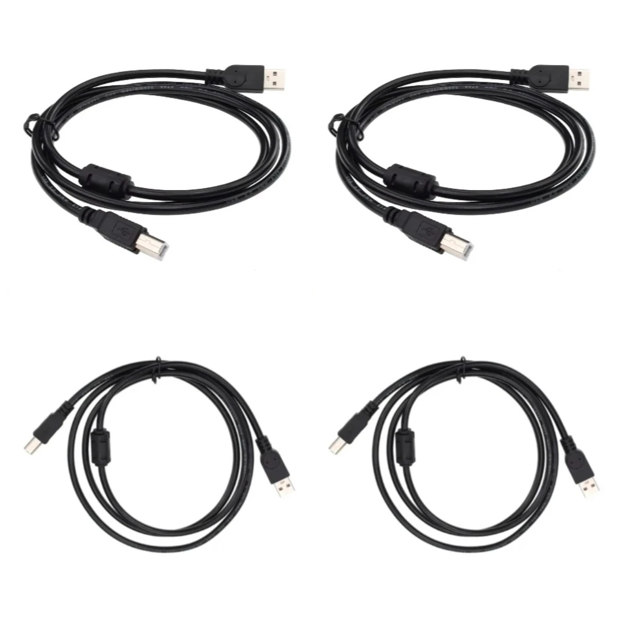 100pcs 1.5m USB Type B Male to USB2.0 A Male Extension Printer Cable High Speed Cord for Printers Scanners