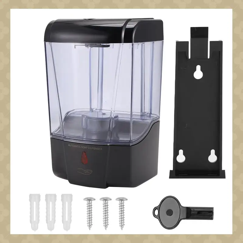 Dispensador automático de jabón AB45, Sensor de movimiento infrarrojo sin contacto, montaje en pared de 700Ml, manos libres para baño, cocina, Hotel