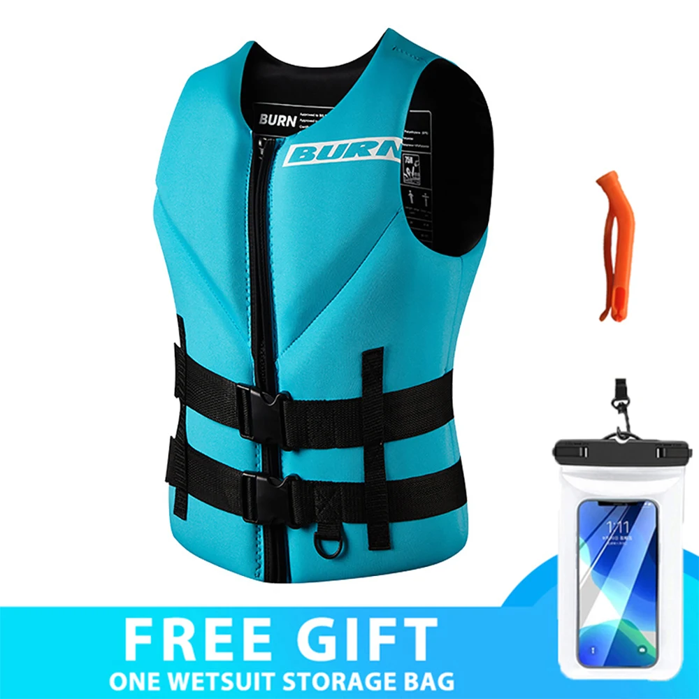 Neoprene Life Vest Motorboats Jacket Ski Kayak Surf Wakeboard Fishing Raft Boat Adult Swimming RescueVest Drifting Safety Vest