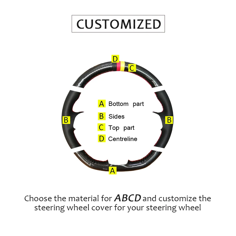 CARDAK Suede Leather Steering Wheel Cover for Mercedes Benz W176 W246 A-Class C-Class W204 C117 C218 X218 W212 C207 A207 X156