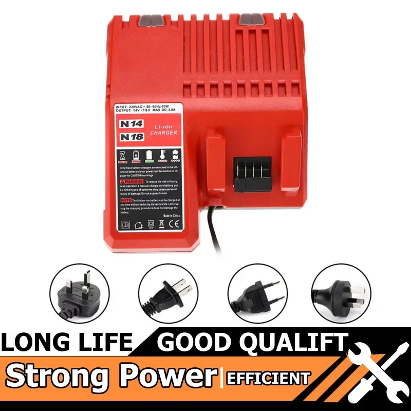 

Replacement Li-ion Battery Charger Multi Voltage Charger M18 14.4V-18V 48-11-1850 48-11-1840 48-11-1815 48-11-1828 For Milwaukee