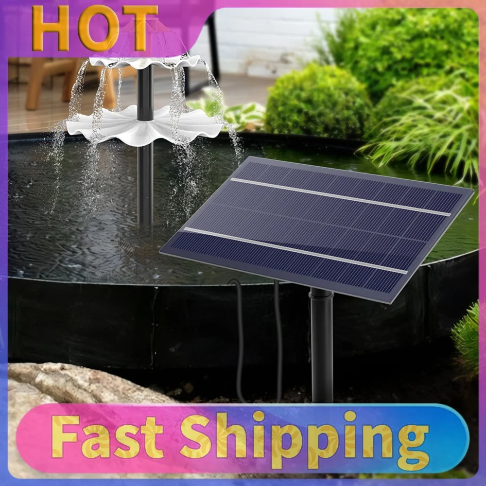 3 Tiered Decorative Fountain with 4W Solar Panel Water Fountain with Birdbath for Bird Bath Garden Fish Tank Outdoor