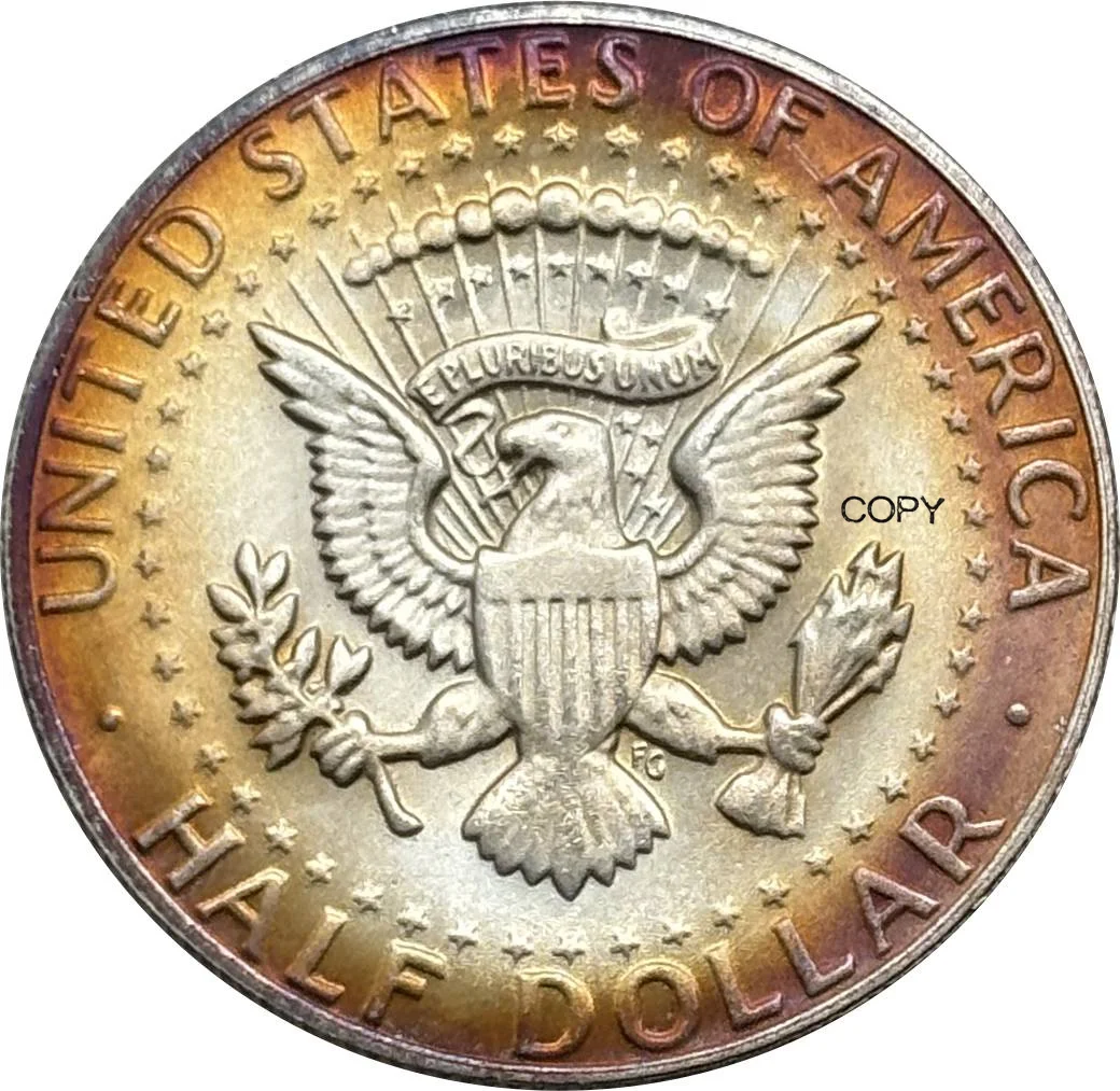 الولايات المتحدة 1969 1970 1971 1⁄2 كينيدي نصف دولار مطلي بالفضة أمريكا نسخة عملة تذكارية الولايات المتحدة العملات المعدنية القابلة للجمع