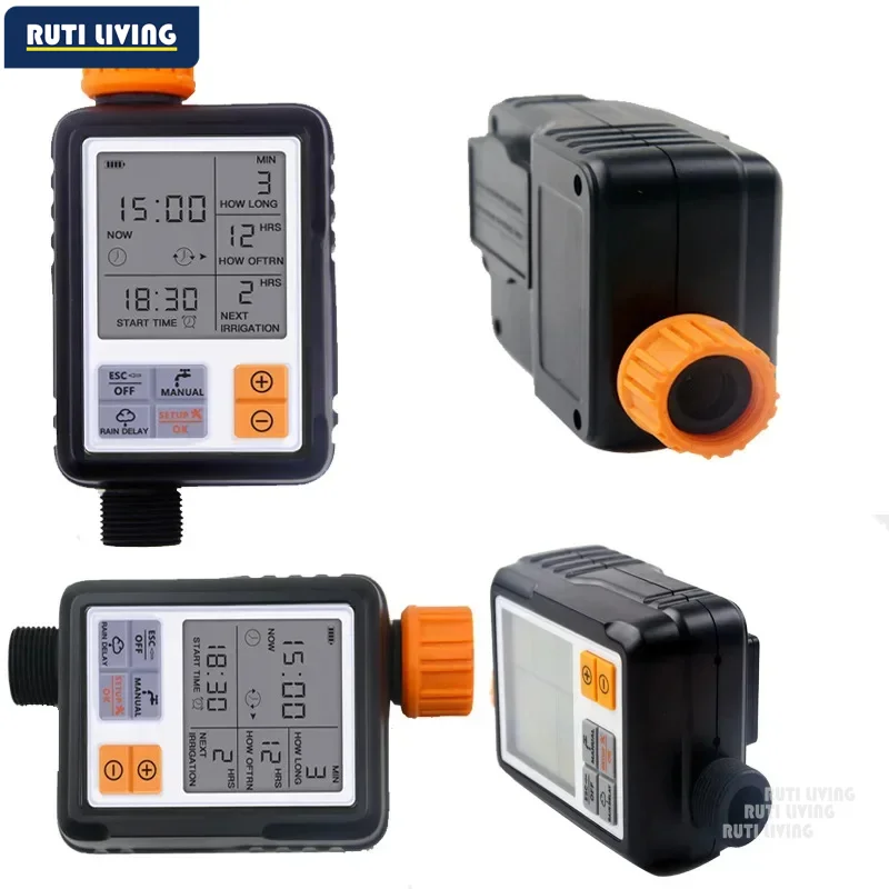 Automatic Garden Watering Timer Large Screen Display Irrigation Contronller Battery Operated Waterproof Digital Timer