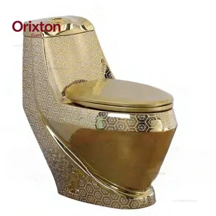 -Electroplated Colored Gold Toilet For Foreign Trade In The Middle East, Saudi Arabia