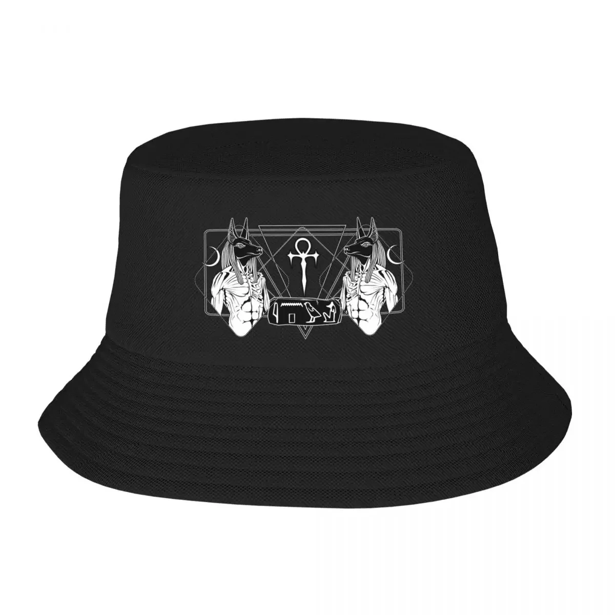 ANUBIS - God of afterlife and mummification Bucket Hat Custom Cap Hat Beach western Hat Sunhat Boy Child Women's