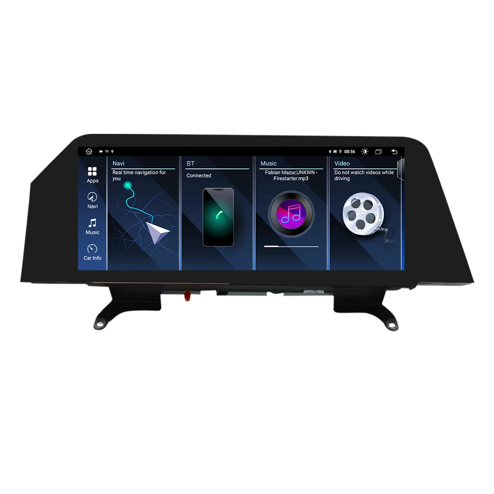 Navifly DF 12.3inch 1920*720 8+128G Single Din Android Car Stereo Audio for X5 E70 Support Wired Wireless Car Play