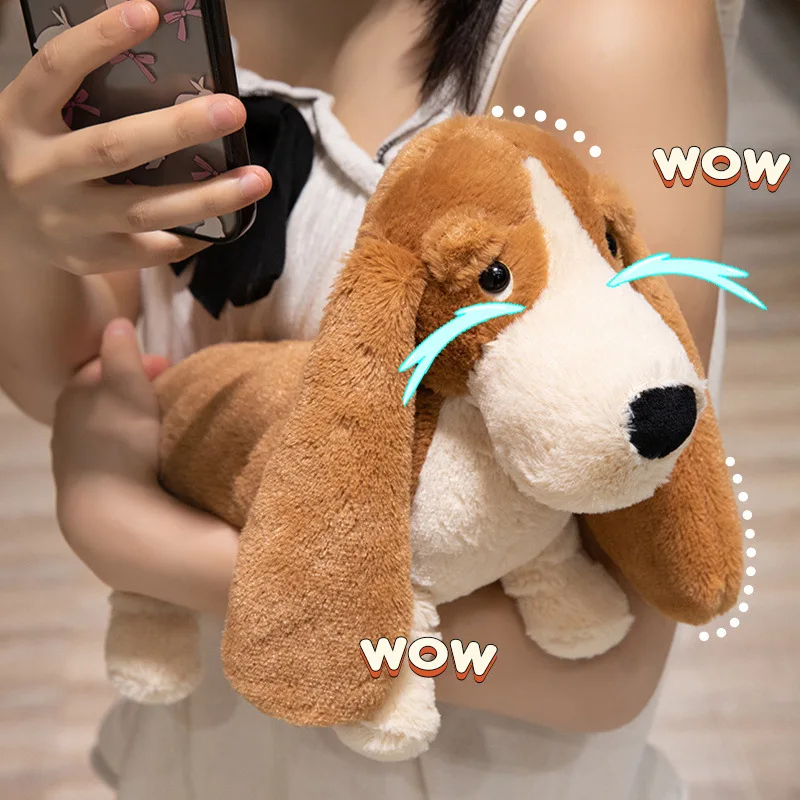 

Cute Basset Hound Soothing Animal Doll Puppy Doll Plush Toy Accompanying Girls Children Gifts Festival