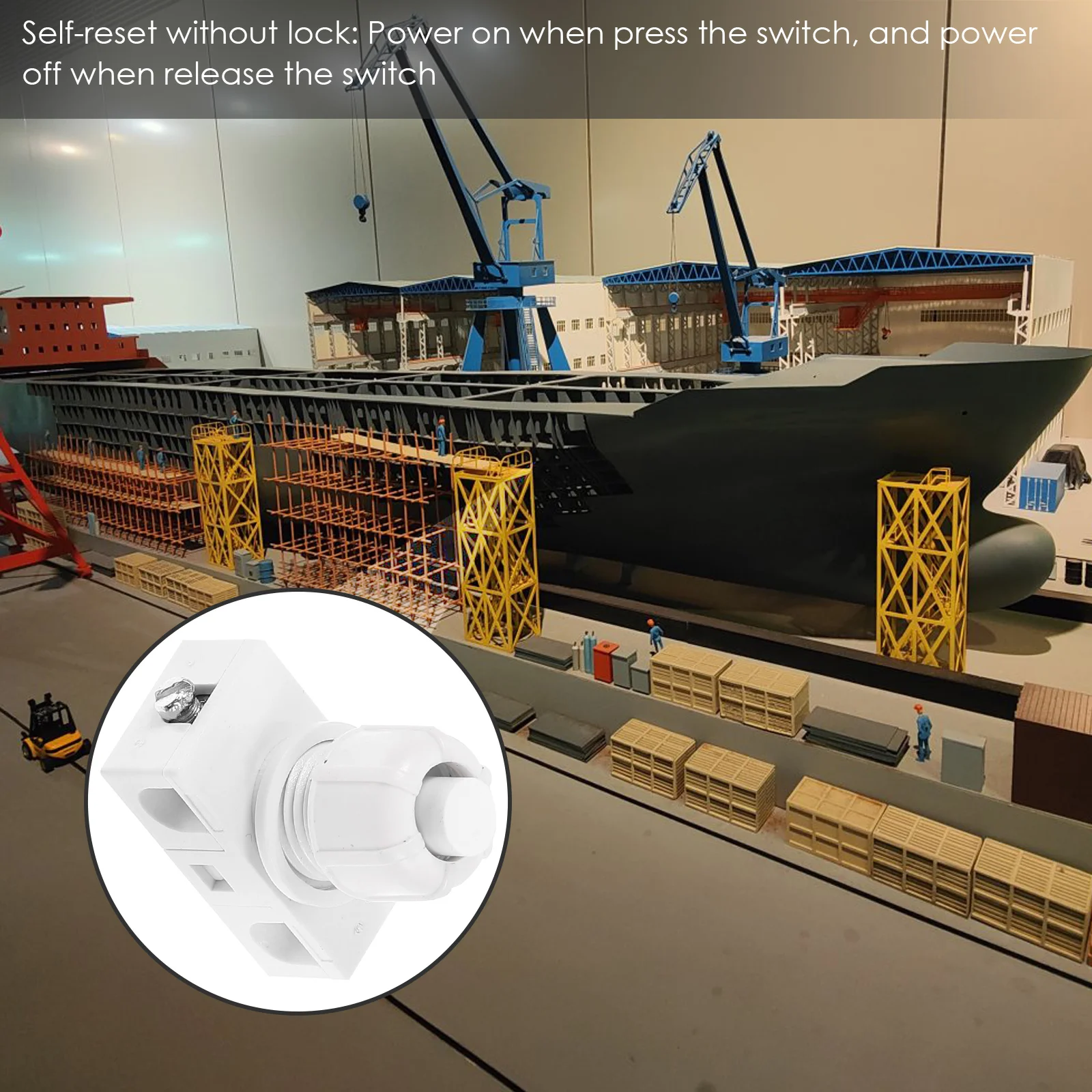 

3Pcs Automatic Reset Switch For Light Replacement Push Button Press Household Power MultiPurpose LED Lamp Appliance Use